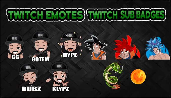 Gig Preview - Draw custom twitch, discord, youtube, kick emotes or sub badges