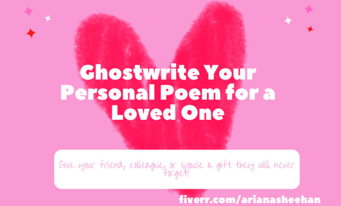 Gig Preview - Ghostwrite your rhyming poem or love letter gift