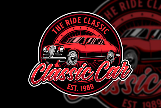 Gig Preview - Design a vintage car logo, classic, retro or any vehicle