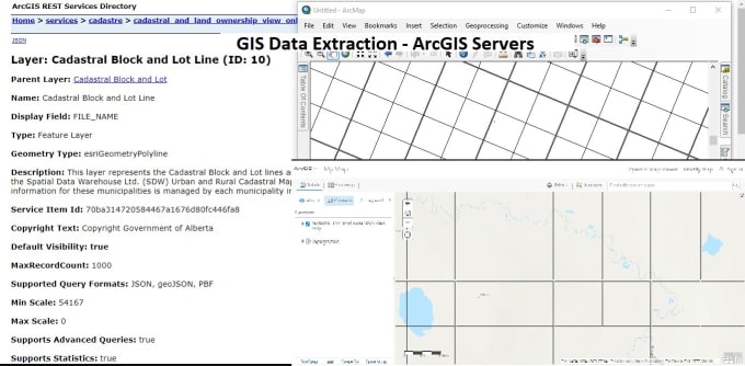 Gig Preview - Extract gis data from web maps and arcgis servers