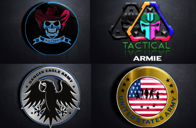 Gig Preview - Design tactical style military, skull, army, badge and emblem logo