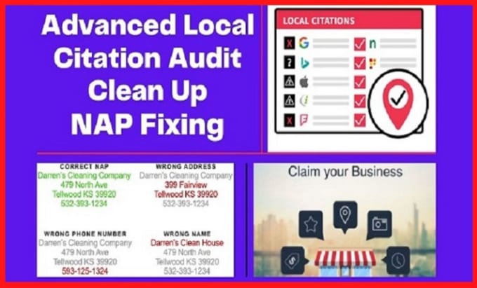 Gig Preview - Do advanced local citation audit cleanup and nap fixing