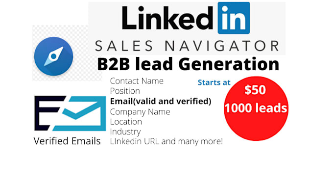 Gig Preview - Do targeted b2b lead generation or linkedin lead