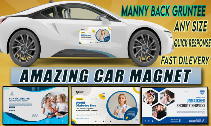 Bestseller - design amazing car magnet sign or any signage design within 12 hour,s