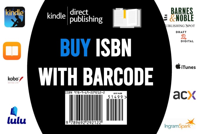 Gig Preview - Provide isbn number with barcode to publish book on amazon and other platforms