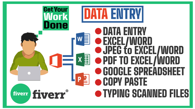 Gig Preview - Do accurate excel data entry, collection, sort, split and merge data for you