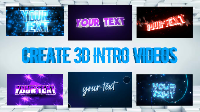 Gig Preview - Create 3d intro animation