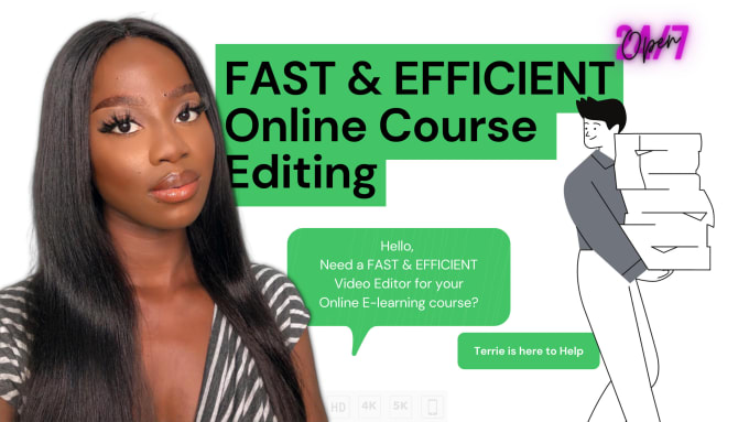 Gig Preview - Edit your online elearning course video fast