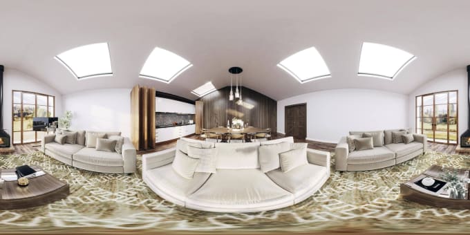 Gig Preview - Create 3d and rendering 360 view panorama for interior