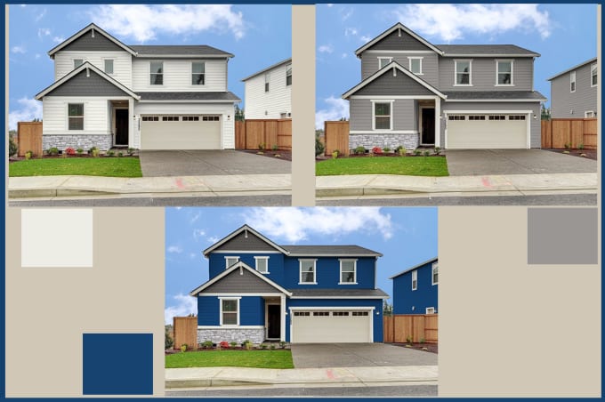 Gig Preview - Change wall and house color exterior  interior on photoshop