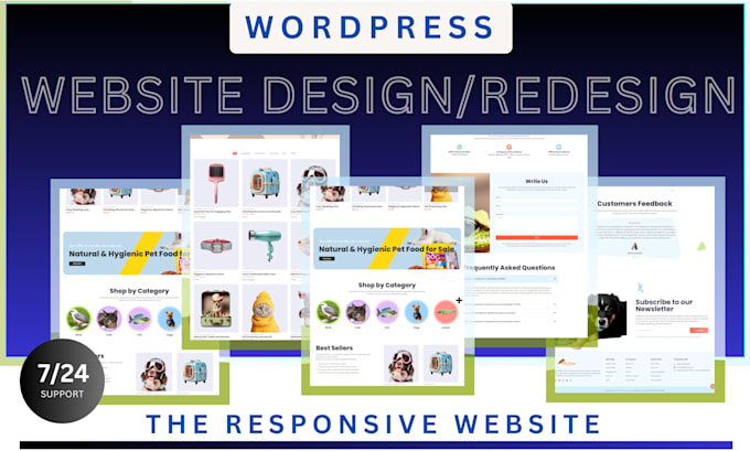 Gig Preview - Design or redesign a modern wordpress website with a responsive within 15 hours