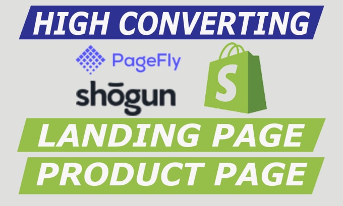 Gig Preview - Design shopify landing page, or product page with  pagefly or gempages