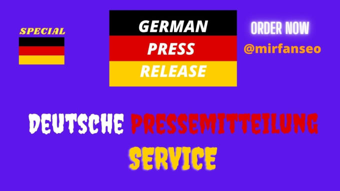 Gig Preview - Write and publish a press release on german news websites