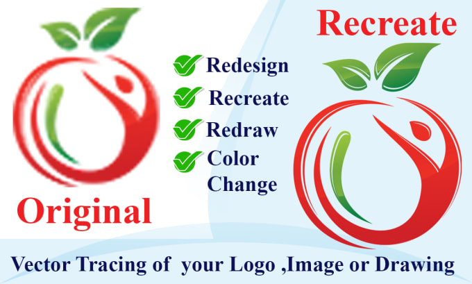 Gig Preview - Vector tracing of your existing logo or image redesign, recreate