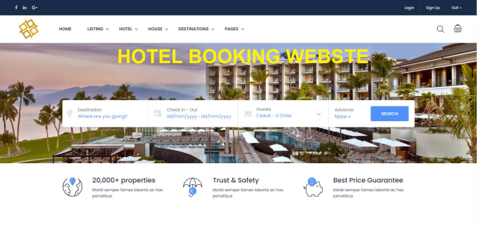 Bestseller - create a hotel, flight, tourism booking wordpress website