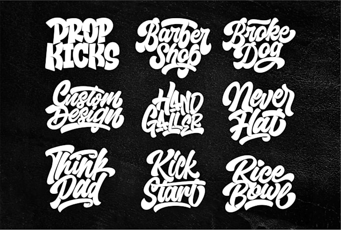 Gig Preview - Do custom hand draw lettering typography logo tshirt design