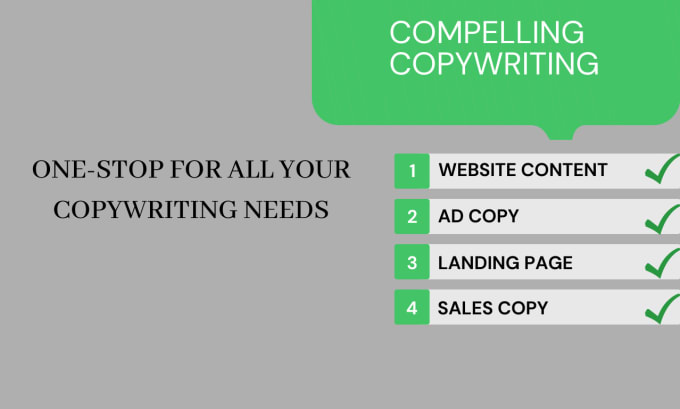 Gig Preview - Do copywriting for your website, ads, sales, or landing page