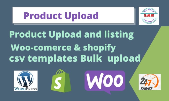 Gig Preview - Do upload product  in your website, any ecommerce website