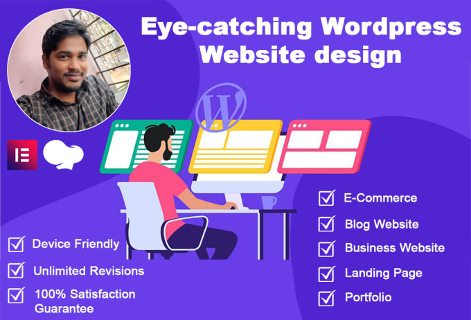 Gig Preview - Create eye catching wordpress website or wordpress blog site