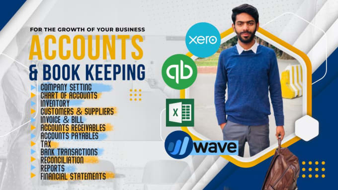 Gig Preview - Do bookkeeping and cleanup quickbooks, xero, wave, zoho and freshbooks