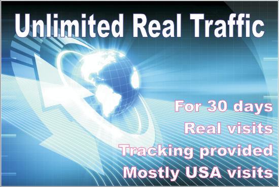 send 400 to 500 daily real TRAFFIC for 30 days