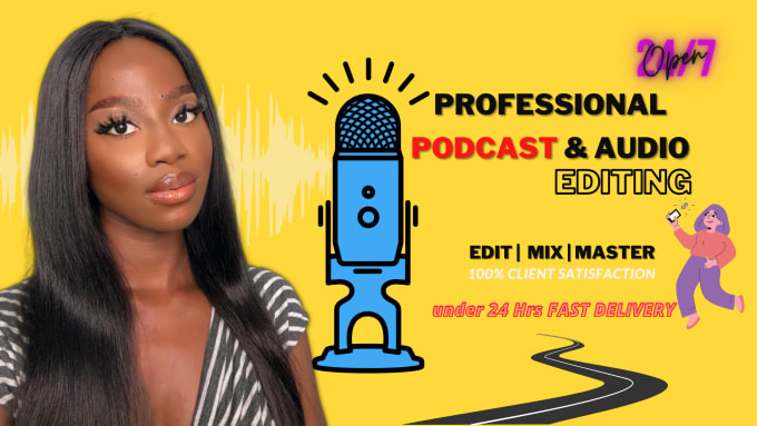 Gig Preview - Do professional podcast audio editing in 24hrs