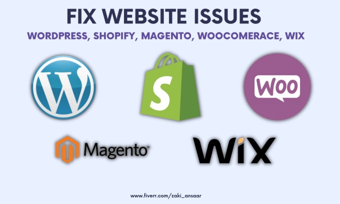 Gig Preview - Fix your wordpress, magento, shopify, woocomerace, wix bugs