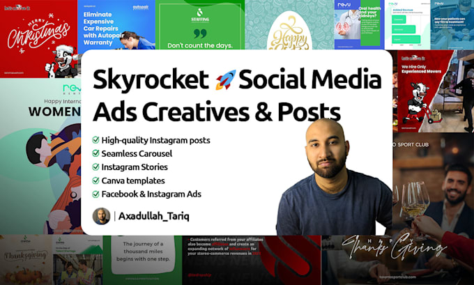 Gig Preview - Design skyrocket social ads that convert