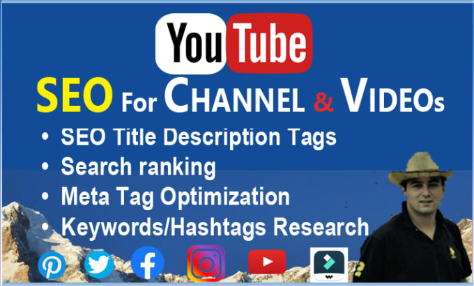 Gig Preview - Be your youtube channel, and video SEO expert