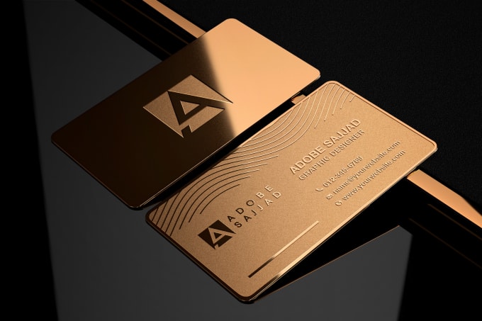 Gig Preview - Design luxury gold metal business card