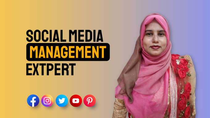 Gig Preview - Be your social media management expert and content creator