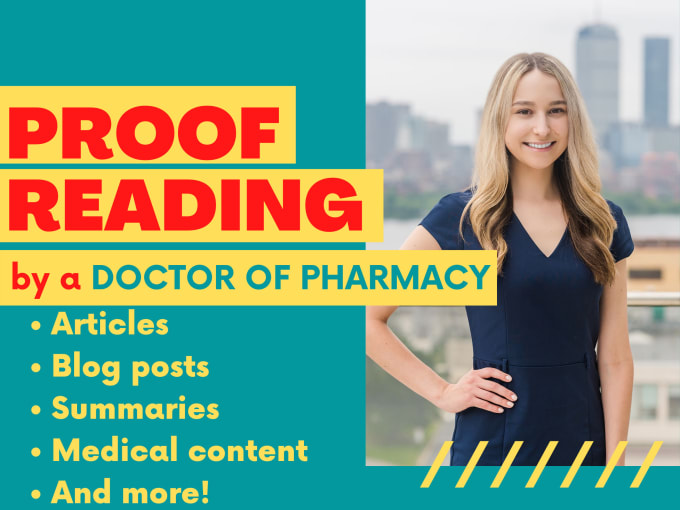 Gig Preview - Proofread and edit your document as a pharmd