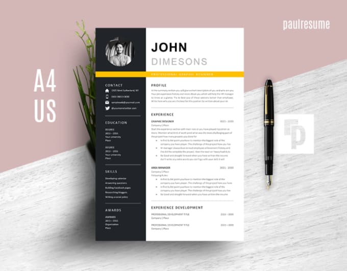 Gig Preview - Design update or edit resume template and cover letter