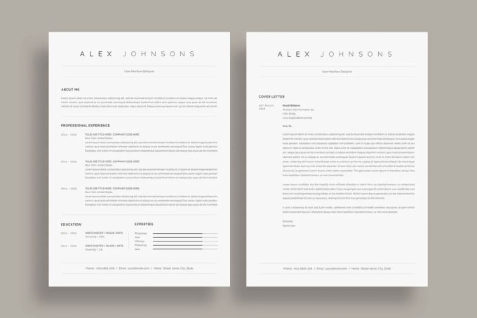 Gig Preview - Do standout resume and cover letter template in word