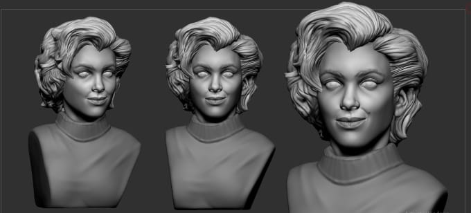 Gig Preview - Make 3d face,head, likeness sculpting