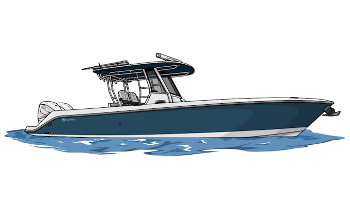 Gig Preview - Draw your boat into vector illustration art