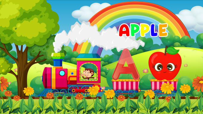 Gig Preview - Make 2d kids learning videos, kids animation, kids video,