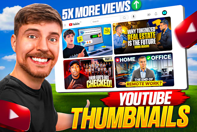 Gig Preview - Design an amazing youtube thumbnail that attracts viewers