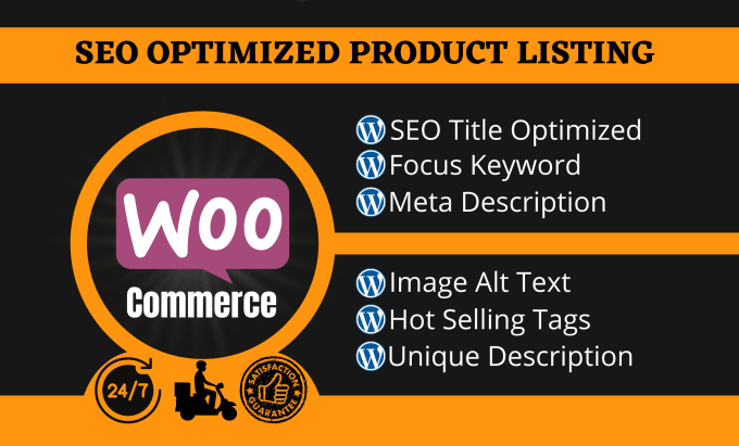 Gig Preview - Do woocommerce SEO product listing and descriptions