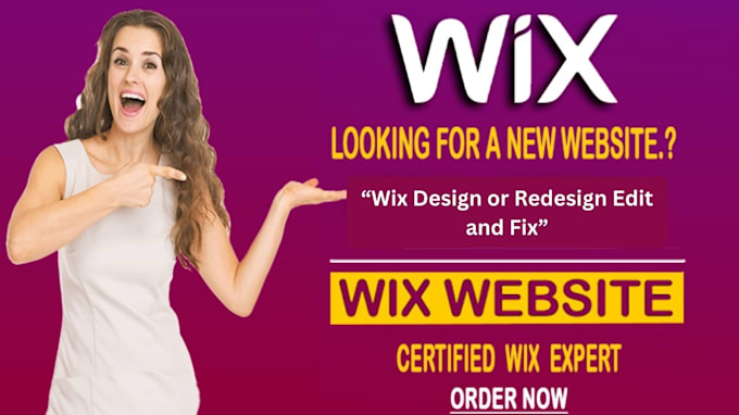 Gig Preview - Wix website redesign wix website design wix website revamp wix website