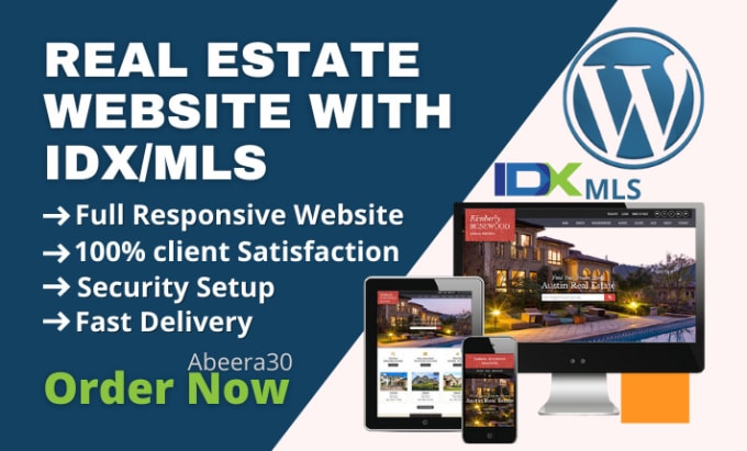 Gig Preview - Design your real estate website in wordpress with idx mls