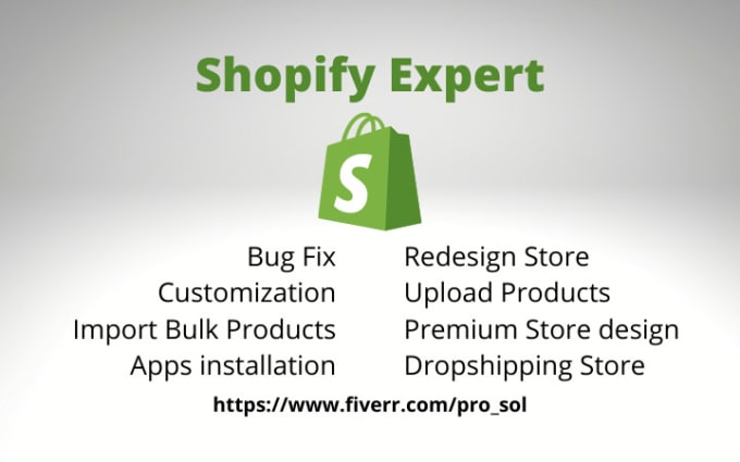 Gig Preview - Be your shopify expert and bug fix developer