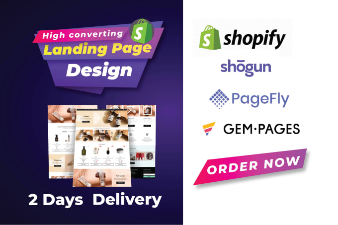 Gig Preview - Clone shopify store or landing page by gempages pagefly shogun page builder