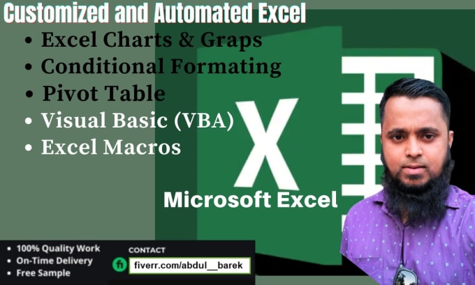 Gig Preview - Assist you with ms excel, vba, macro related formulas, coding, and presentation