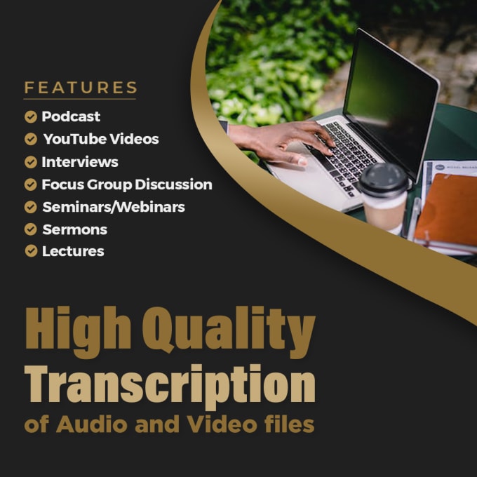 Gig Preview - Transcribe audio and video files with speed and accuracy