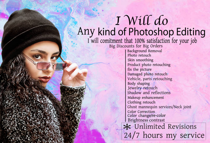 Gig Preview - Do any kind of photoshop editing and retouching, background removal work