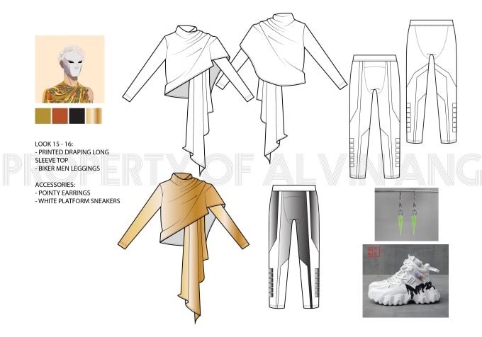 Gig Preview - Create a high fashion costume design and moodboard from ai