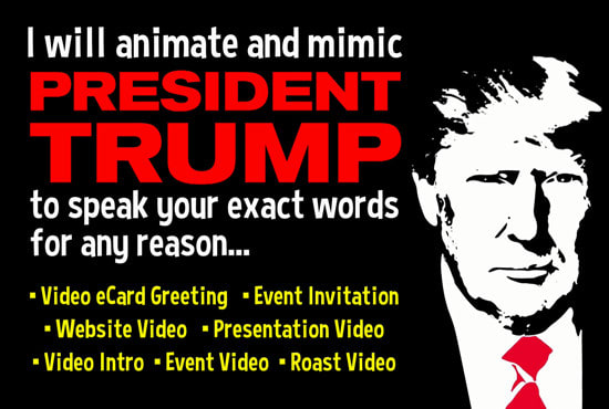 Gig Preview - Make donald trump your video spokesperson