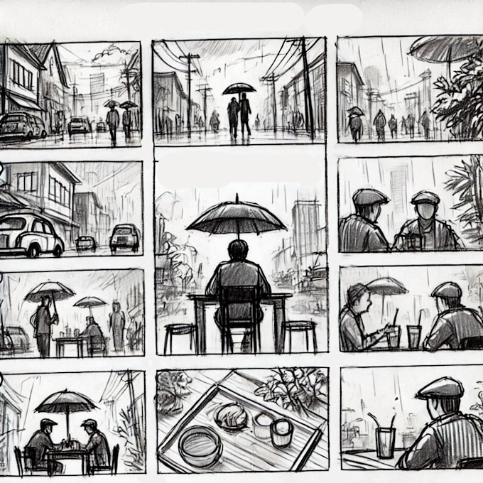 Gig Preview - Draw professional storyboards for film, game, and ad