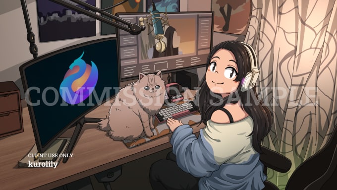 Gig Preview - Draw custom screen or banner for twitch or youtube or lofi